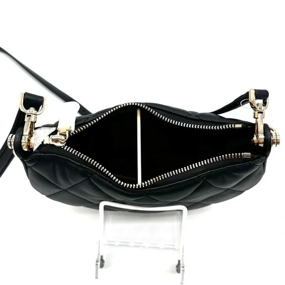 Kate Spade Carey Zip Top Crossbody Bag Black/Gold - Picture 14 of 15